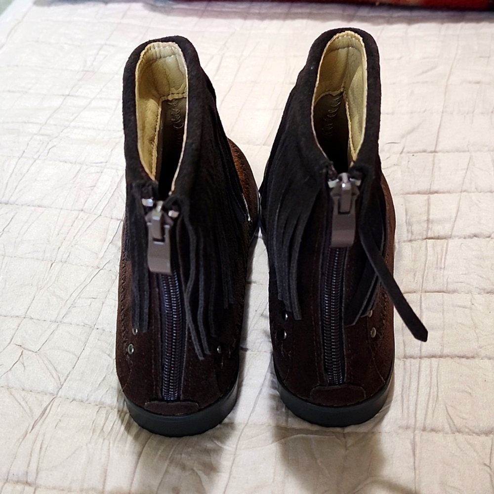 Western Moccasin Ankle Boots by Montana West sz 7 New - Picture 4 of 6